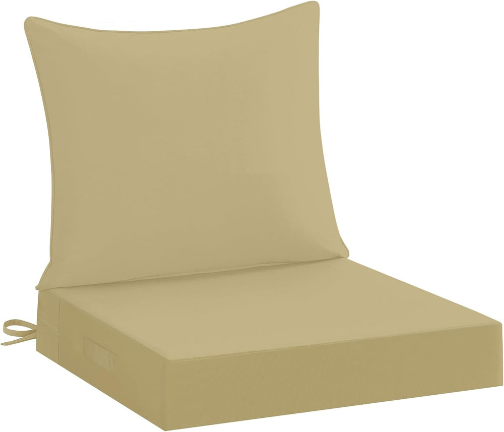 downluxe 19x19 Outdoor Chair Cushions, Waterproof Fade Resistant Patio Furnit...