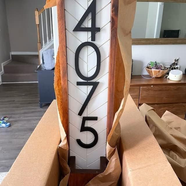 Fairview Vertical Address Sign Planter for your House, Vertical House Numbers...