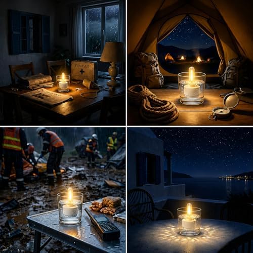 Emergency Lantern, Battery-Free Light for Power Outages, Hurricane Preparedne...