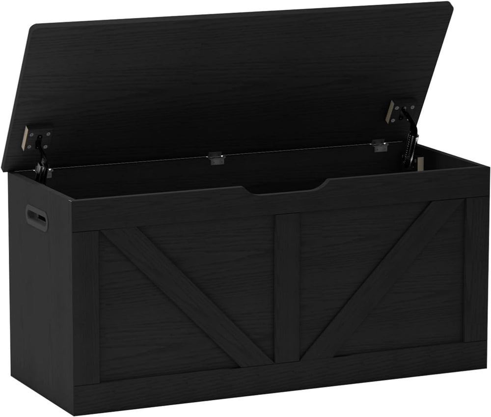 Timberer 39.4" Storage Chest, Wooden Storage Bench, Large Storage Trunk
