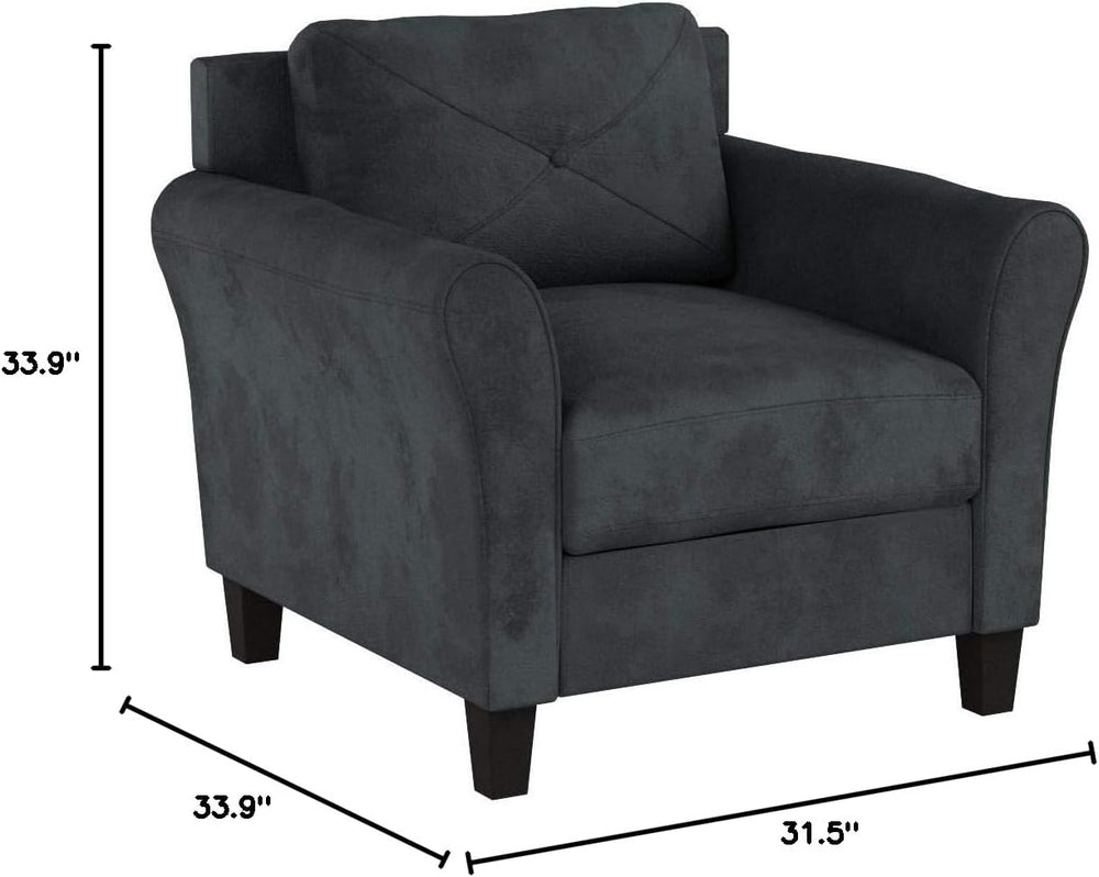 LIFESTYLE SOLUTIONS Grayson Armchair, Dark Gray