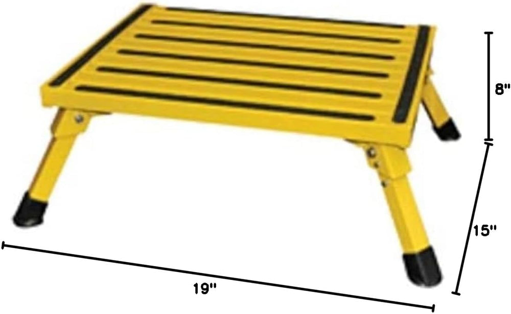 Safety Step (F-08C Y Yellow 15" x 19" Large Folding Step - F-08C-Y
