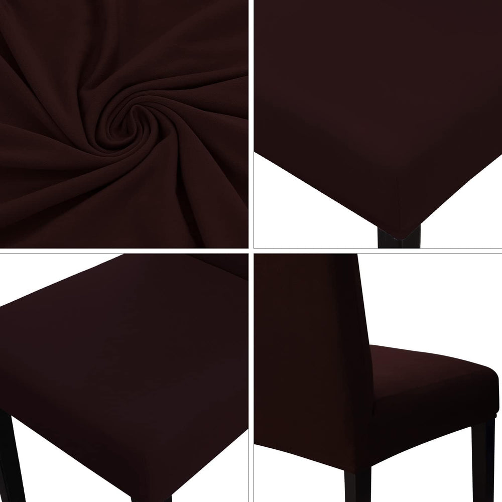 JQinHome Dining Room Chair Covers Set of 8, High Stretch Chair Slipcover Remo...