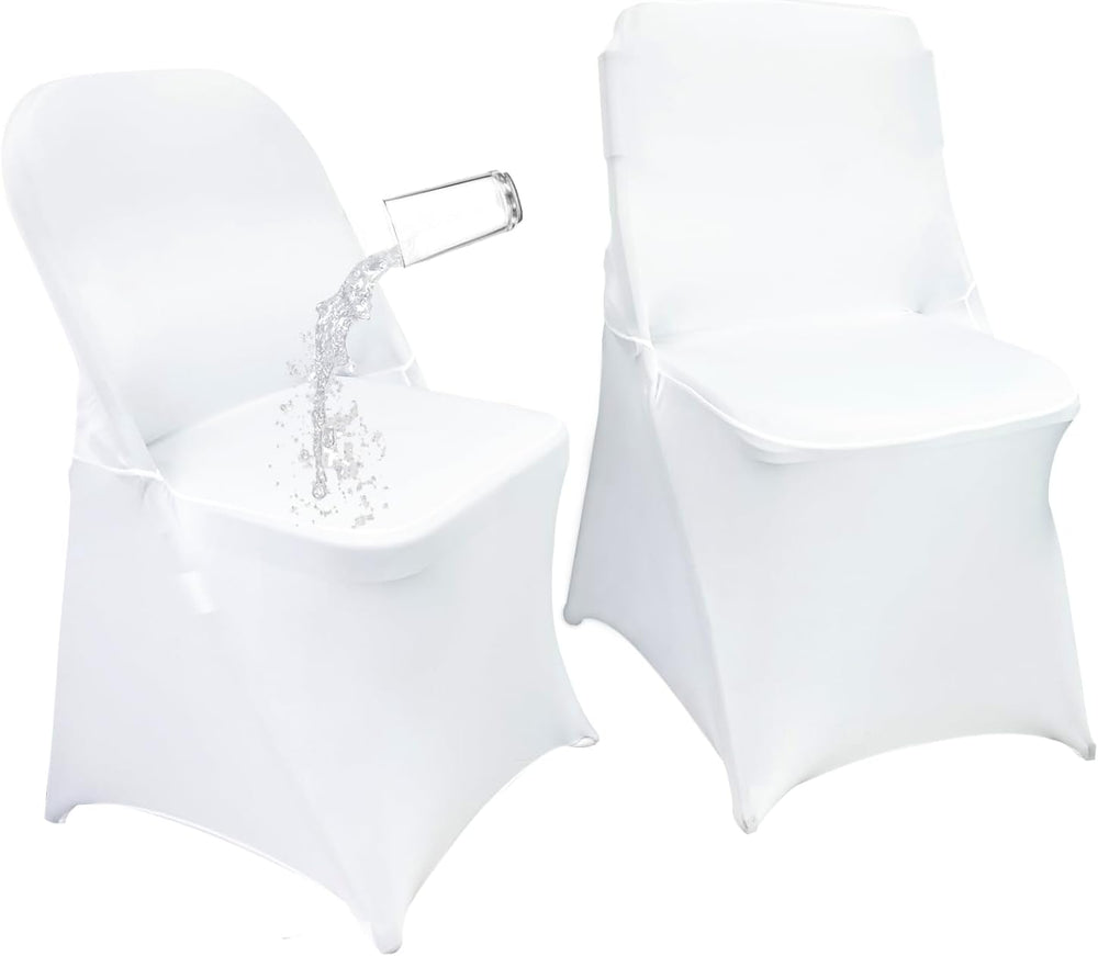 40PCS Spandex Folding Waterproof Chair Covers for Party,White New