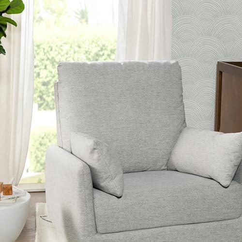 Davinci Juno Swivel Glider, GREENGUARD Gold Certified, Frost Grey