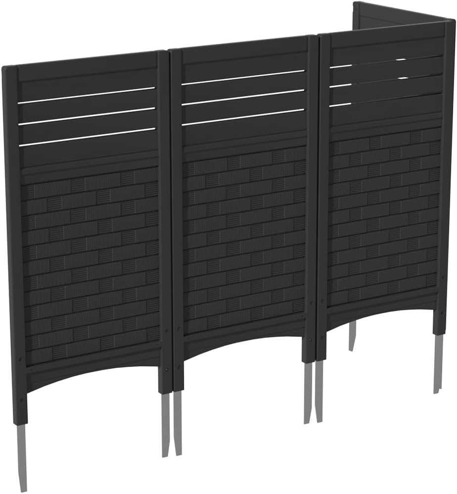 KINYING Air Conditioner Fence Privacy Screen,4 Panels Pool Equipment Trash Ca...