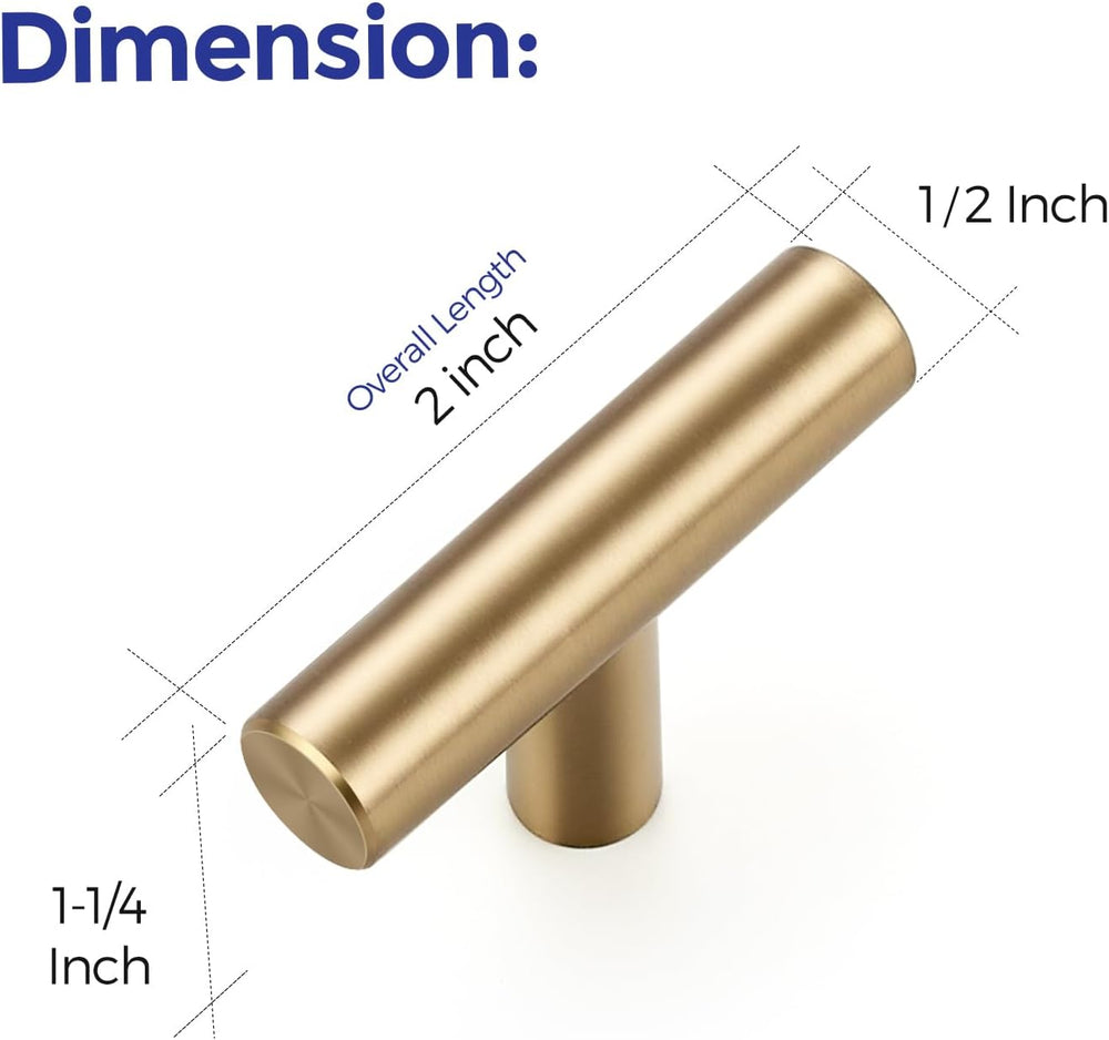 Ravinte Champagne Bronze Cabinet Handles Single Hole 30 Pack