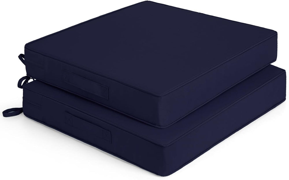 Detiblue Outdoor Chair Cushion Set, 20x20Inch Patio Seat Pads(Deep Blue)