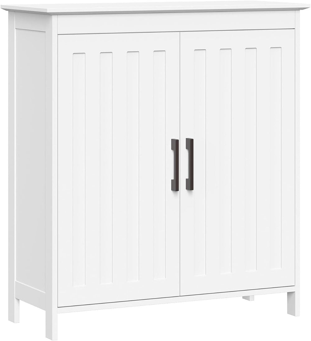 RiverRidge Monroe Two-Door Bathroom Floor Storage Cabinet - White