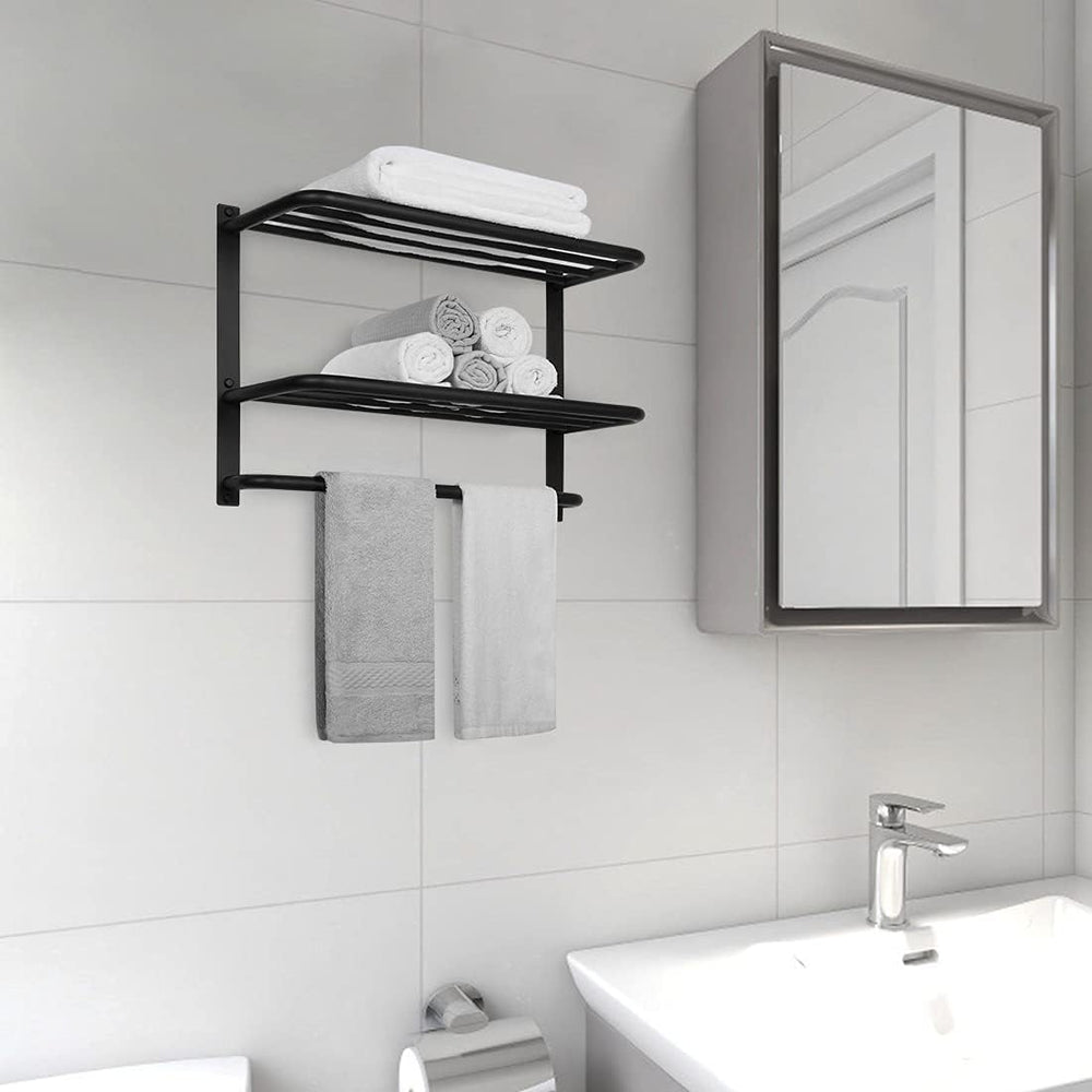 3-Tier Bathroom Towel Rack, SUS 304 Wall Mount, Matte Black