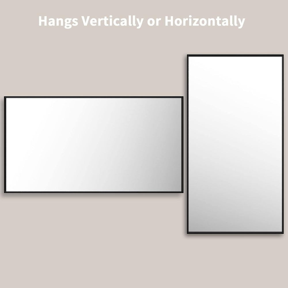 LOAAO 55"X30" Black Rectangle Bathroom Mirror
