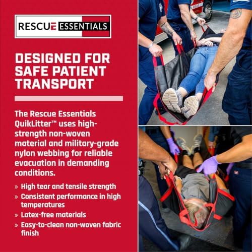 Rescue Essentials Public Access QuikLitter Stretcher 500 lb Rated, 1 Pack