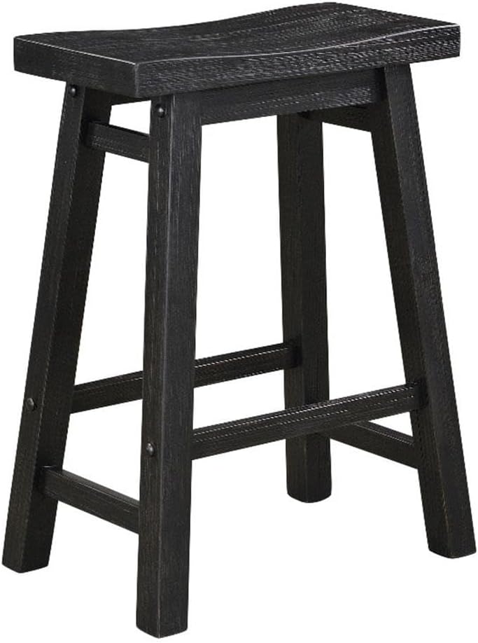Boraam Sonoma Backless Saddle Kitchen Counter Stool - Black Charcoal
