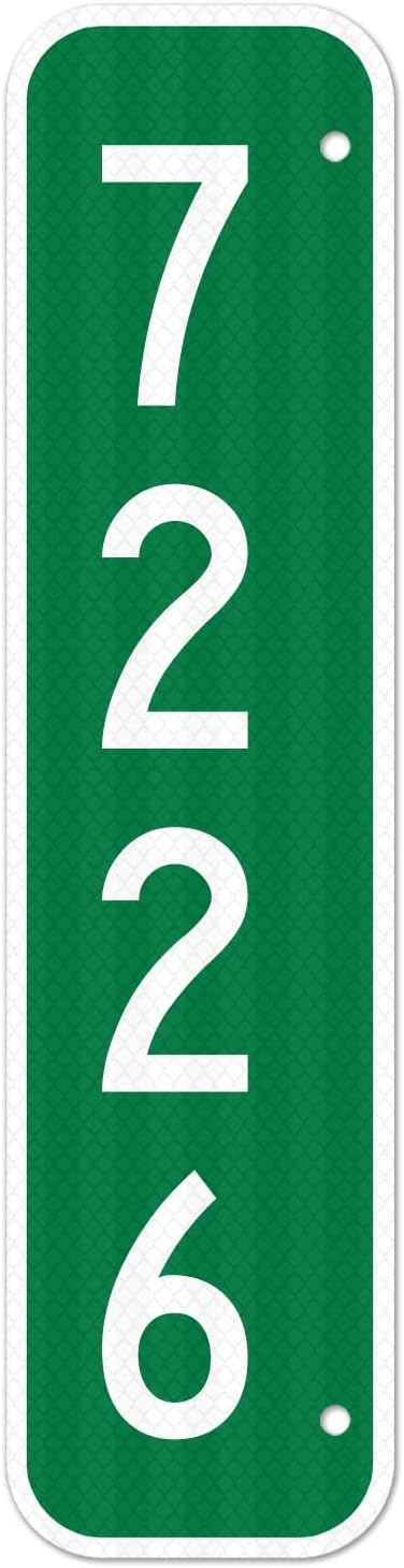 911 Address Number Sign, Custom Emergency Reflective Mailbox Sign, Visible
