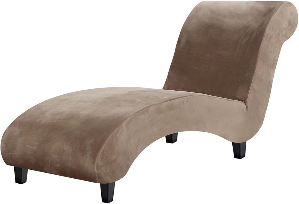 H.VERSAILTEX Chaise Lounge Cover Indoor Velvet Chaise Slipcover High Stretch ...