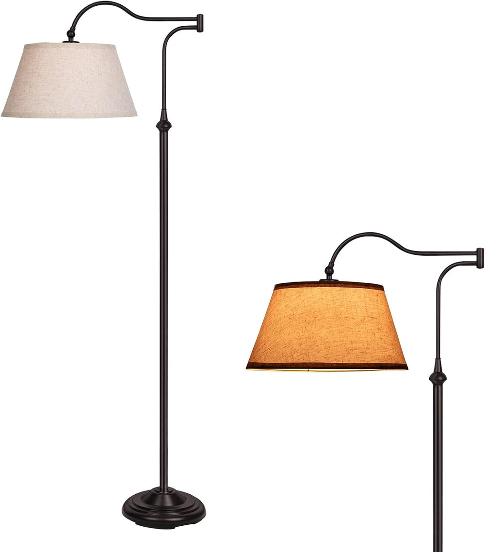 Swing Arm Floor Lamp, Arc Floor Lamps with 180° Adjustable Cantilever for Liv...