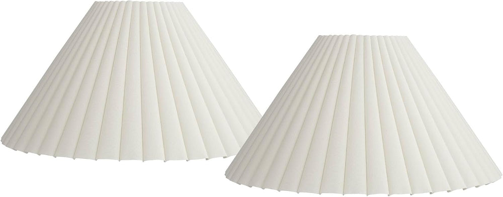 Antique Extra Large White Box Pleat Shade 6.75x20.75x12.5 (Spider) Set 2