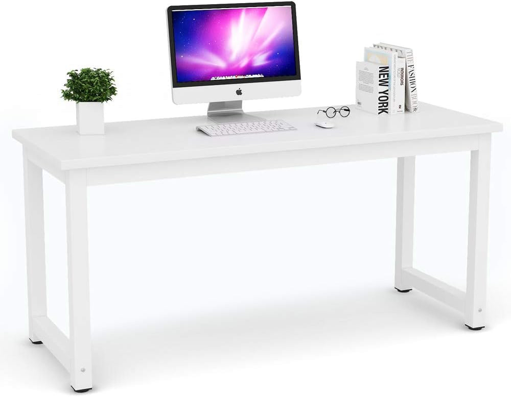 Tribesigns Computer Desk, 63 inch Large Office Desk Computer Table Study Writ...