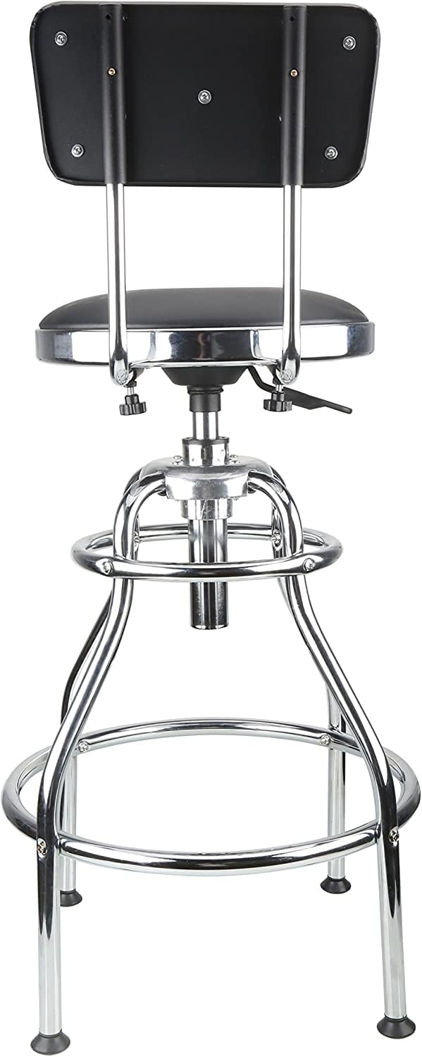 Olympia Tools 82-738 Adjustable Hydraulic Work Stool, Black