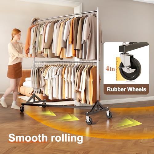 HOKEEPER Clothes Rack, Z Rack Hold 610LBS Clothing Rack 4 Packs