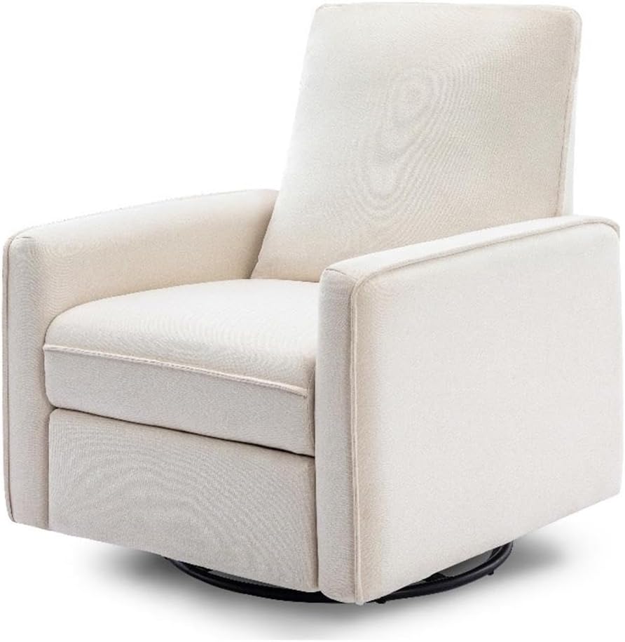DaVinci Penny Swivel Glider Recliner, Performance Cream Eco-Weave
