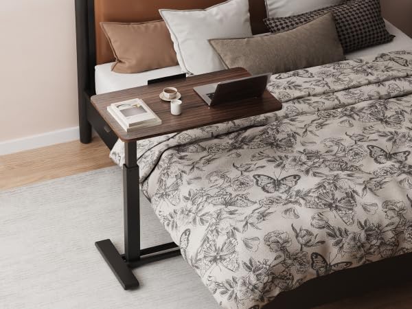 FLEXISPOT H7 PRO 55° Tiltable Mobile Overbed Table with Pneumatic Lift,32'...