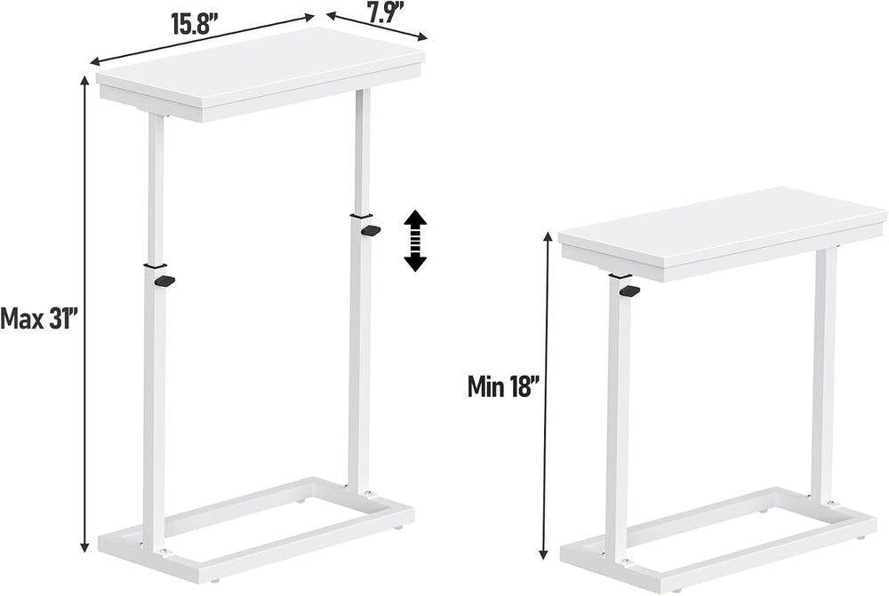 TUTOTAK End Table, Side Table, Tall Couch Table, Sofa Table, Set of 2