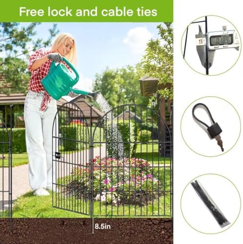 ADAVIN Garden Fencing 36 inch High, 22 Panels Dog Fence Outdoor for Yard, 48F...