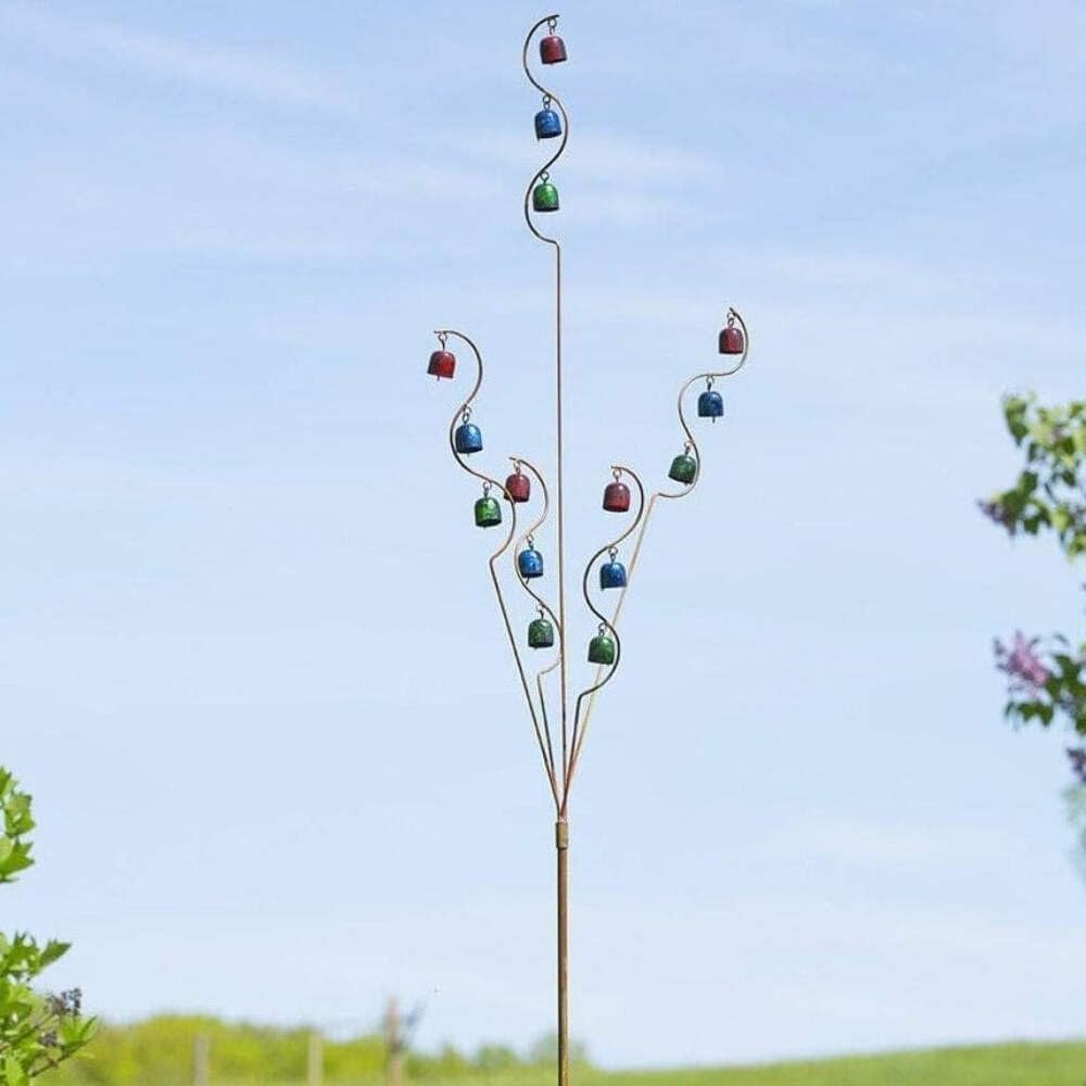 Happy Gardens Bell Spiral Garden Stake Multicolor, 48-Inch