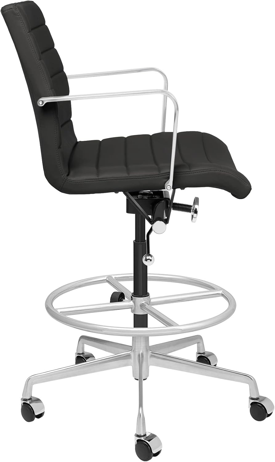 Laura Davidson Furniture SOHO II Ribbed Drafting Chair for Standing Desks, St...