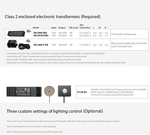 WAC Lighting HR-LED87-BK LED Round Button Lights, 3000K in Black Finish