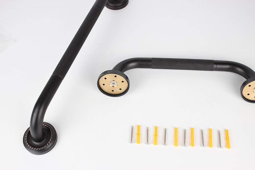24-Inch Grab Bar Featuring Anti-Slip Handrail, Oil Rubbed Bronze, Bathroom Ba...