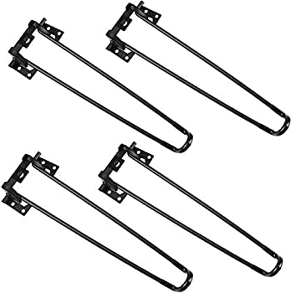 4Pcs 28.5'' Folding Hairpin Table Legs Solid Iron Heavy Duty Easy Ins...