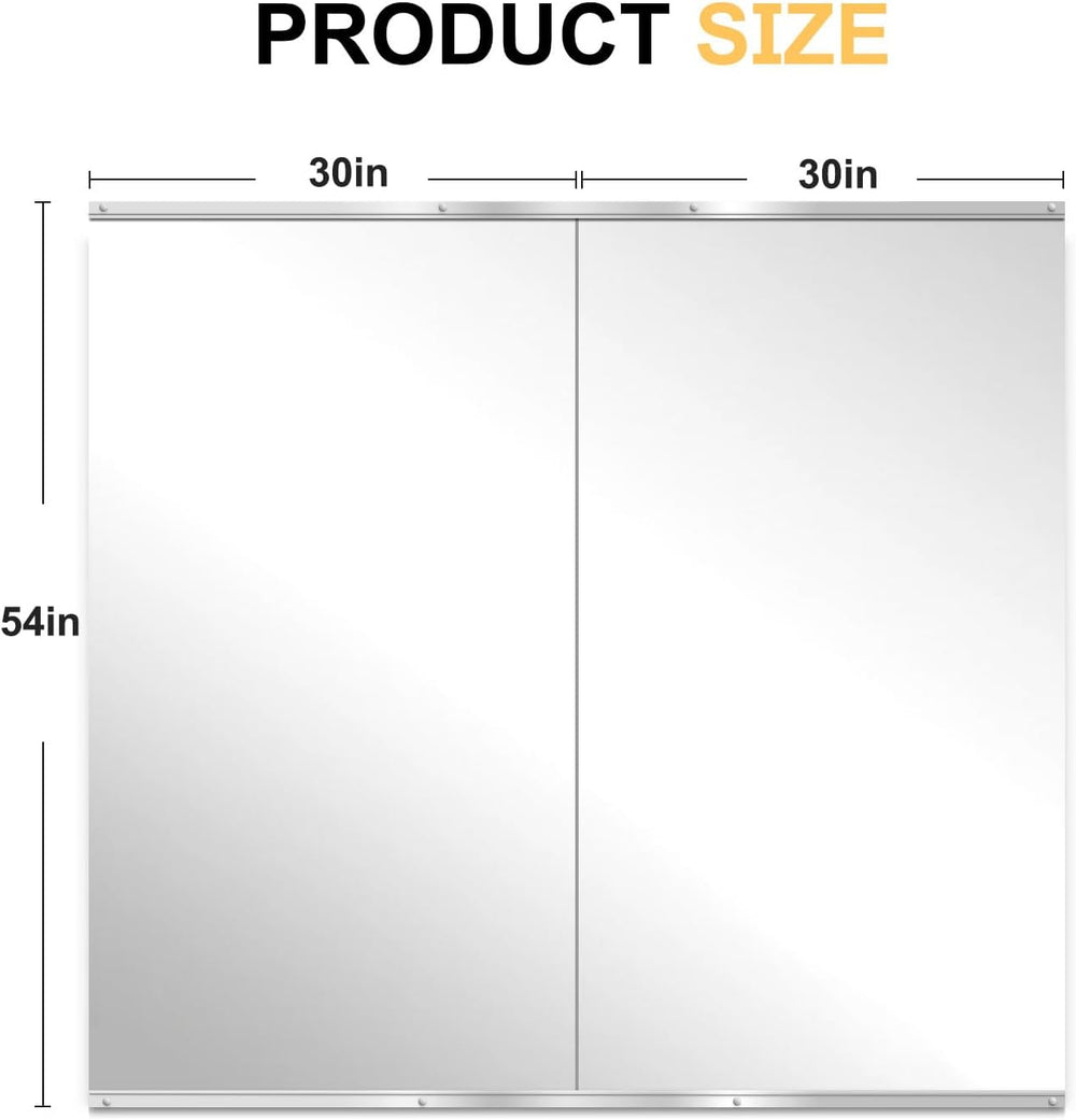 Home Gym Mirror for Wall, 54"x30"x2PCS, Workout Mirrors for Home Gym