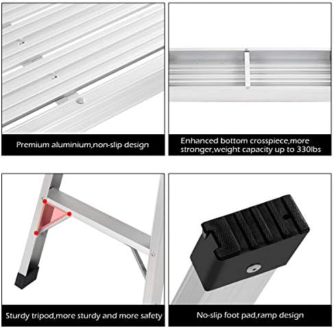 Giantex Work Platform Aluminum Step Ladder Drywall Safe CE Approved of Capaci...