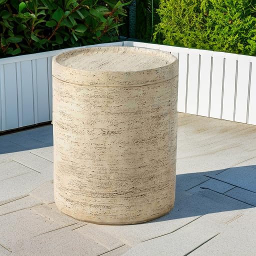 SUNBURY Outdoor Side Tables for Patio, Small Concrete Accent End Table