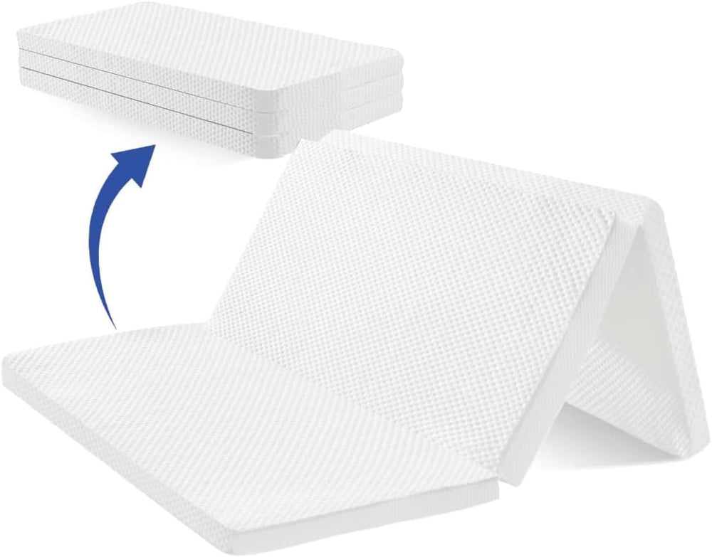 Pack and Play Mattress Topper | 38" x 26" Trifold Soft Foam Plain W...