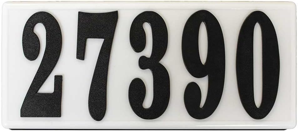 SRP-AB01-BLK Serrano Low Voltage Plastic Rectangular Lighted Address Plaque w...