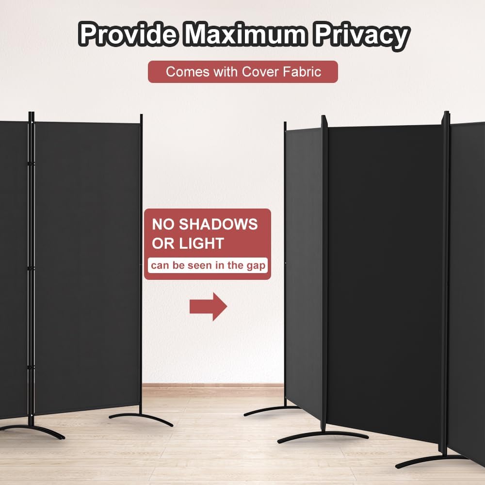 Kokorona 3 Panel Room Divider, 6FT Tall Folding Privacy Screen Wall Dividers,...