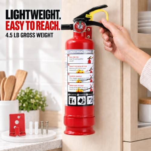 2.5 lb ABC Dry Chemical Fire Extinguishers 1-Pack for Home & Car