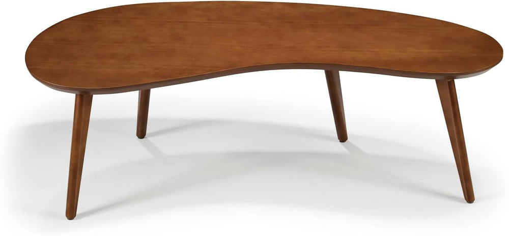 Mid Century Modern Abstract Shaped Coffee Table/Solid Wood/Castanho Finish