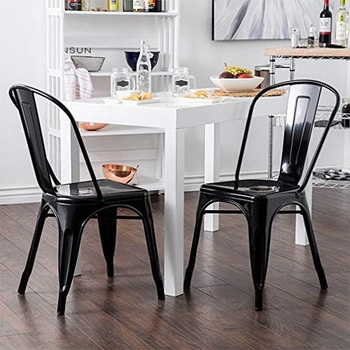 FDW Metal Dining Chairs Set of 2 Patio Chair Indoor Outdoor Chairs Kitchen Me...