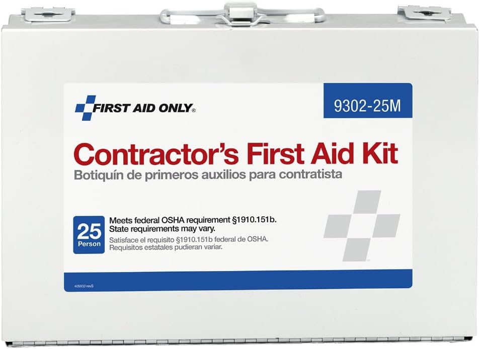 First Aid Only 25-Person Contractor First Aid Kit for Jobsites