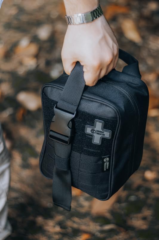 RHINO RESCUE IFAK Trauma First Aid Kit Medical Pouch(Black)