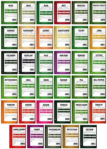 Gardeners Basics Survival Seed Vault Kit, Vegetable Seeds for Planting