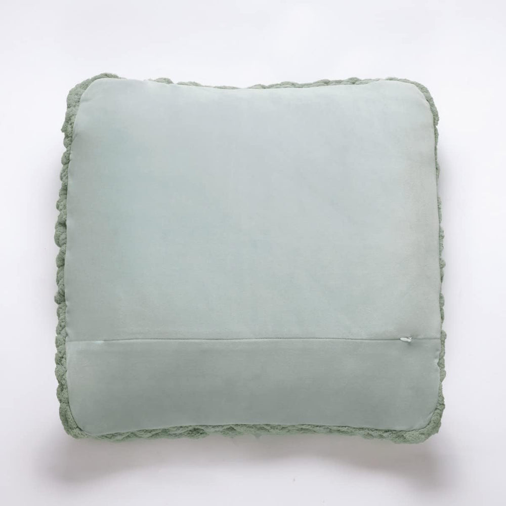 Sage Green Chunky Knit Throw Pillow Covers 18"×18" (1PC)