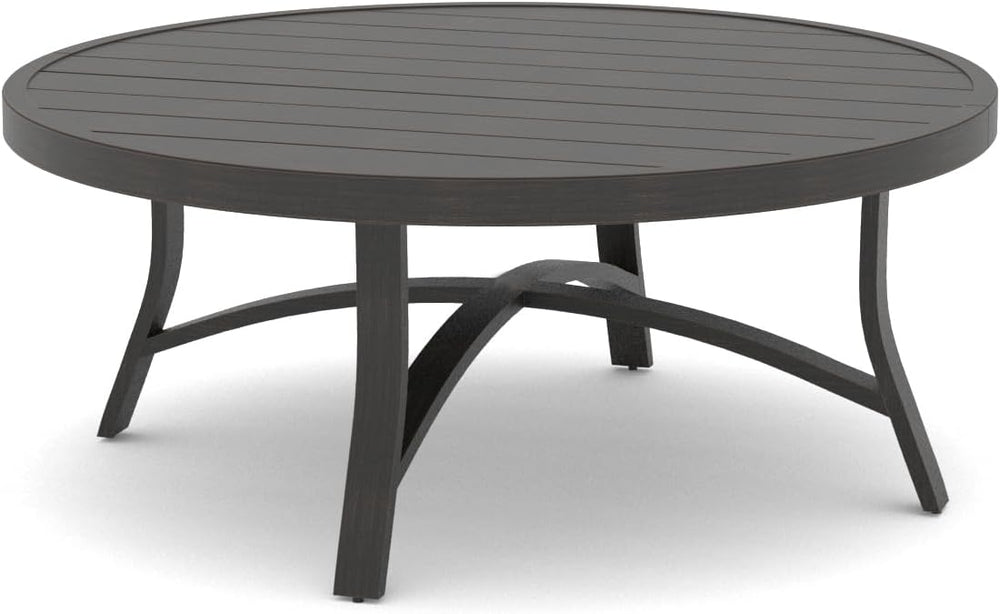 Ulax furniture 45-Inch Round Patio Coffee Table, Durable Aluminum Outdoor Sid...