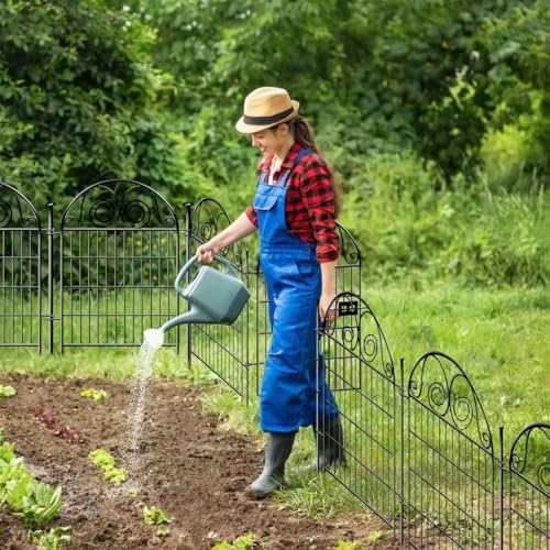 Getlay Tall Garden Animal Barrier Fence With Gate, 40 in(H)×27 in(L) 8 Panels...