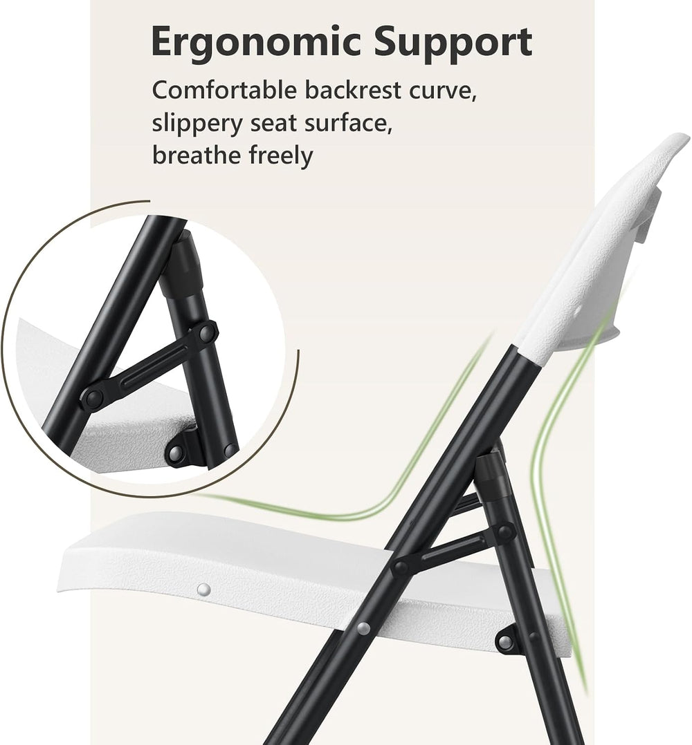 Folding Chairs 4 Pack, Outdoor Folding Chairs for Outside Indoor, Portable 35...