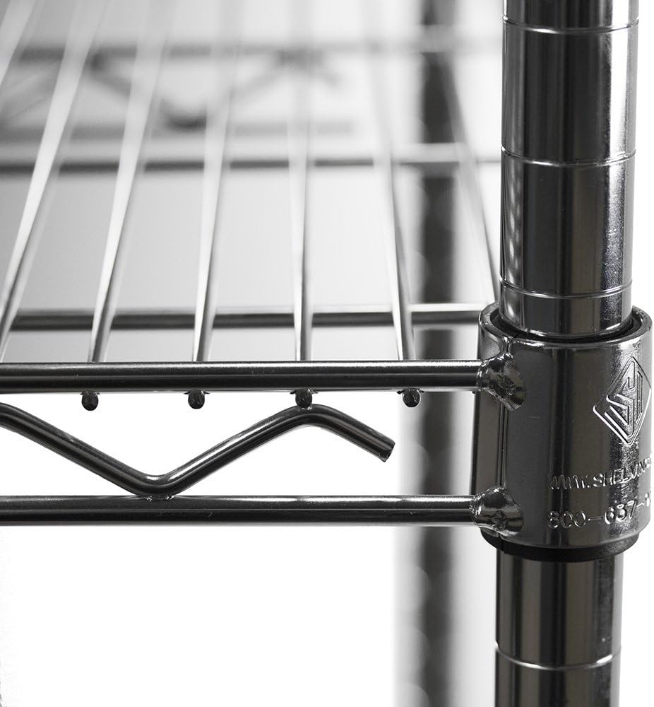 Shelving Inc. 8" d x 48" w Chrome Wire Shelving with 3 Tier Shelves
